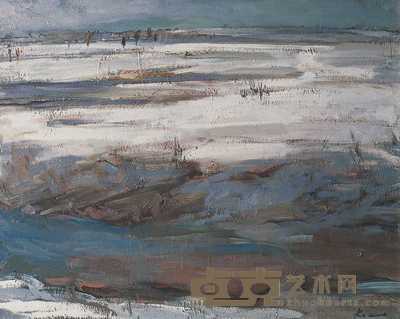 蒯连会 2004年作 大漠白色系列之二 65×81cm